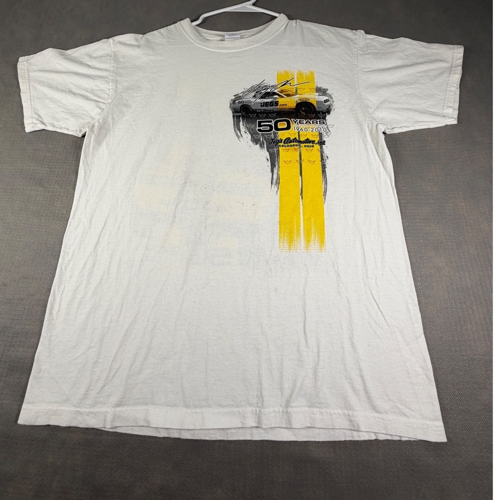 Jeg Coughlin 50 Years Jr Racing T-Shirt Mens Large White
